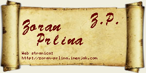 Zoran Prlina vizit kartica